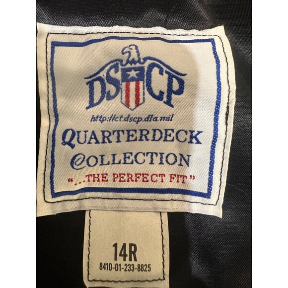 US Navy/DSCP Quarterdeck Collection Pea Coat Blazer Womens 14R Black Wool - Picture 5 of 16